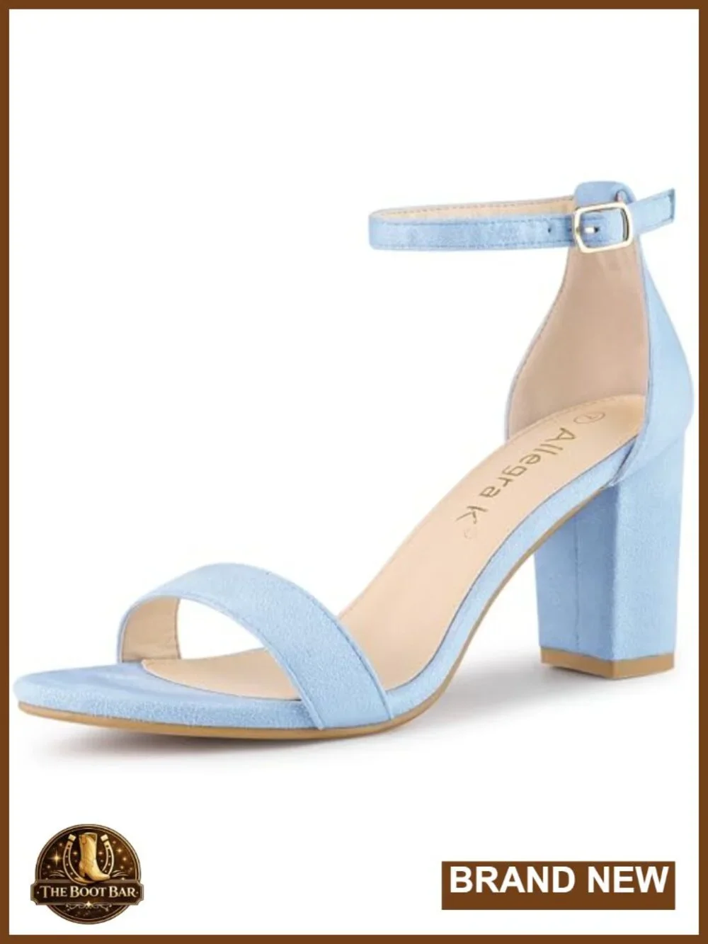 Faux Suede Chunky Heel Open Toe Ankle Strap Sandals